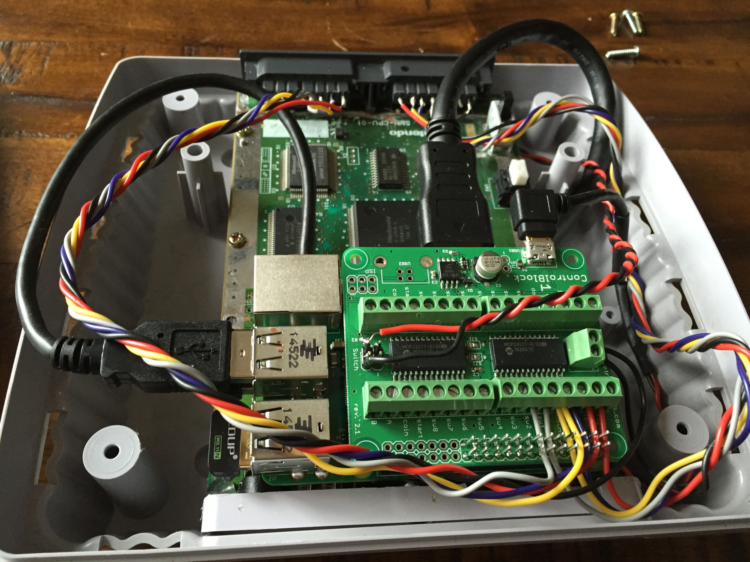 ControlBlock within original SNES case