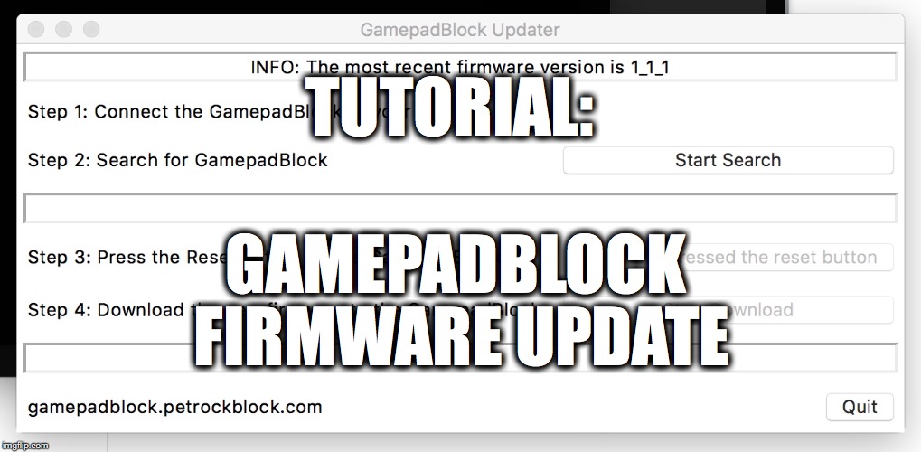 GamepadBlock Firmware Update