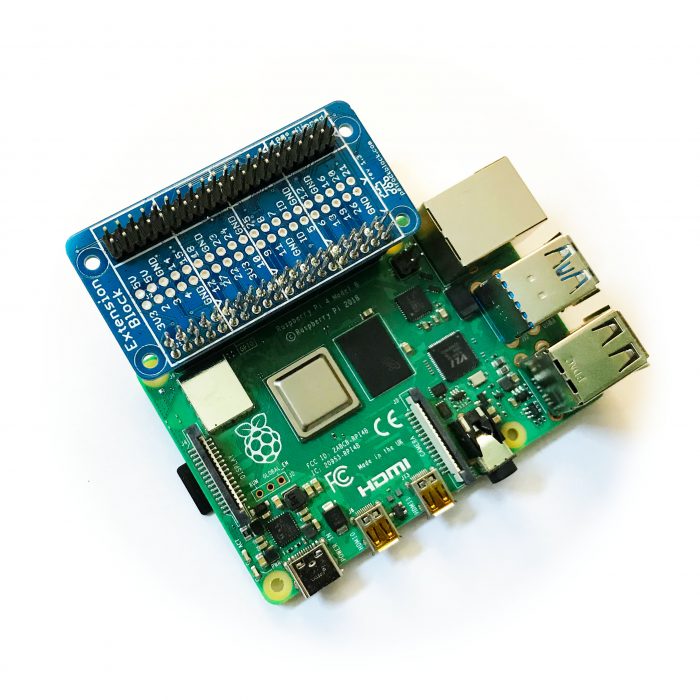 ExtensionBlock attached to Raspberry Pi
